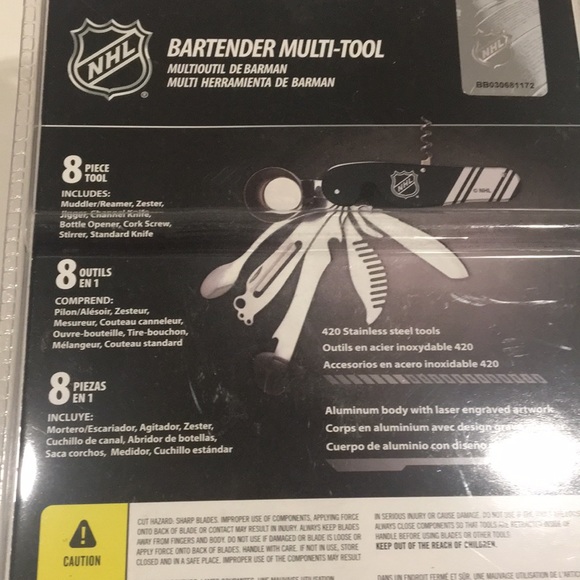 NHL BARTENDER MULTI-TOOL 8 pieces - Picture 5 of 5